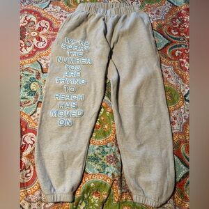 Boys Lie Gray 1-800 Joggers with Blue Text